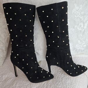 Elegant Black Studded Women's Boots